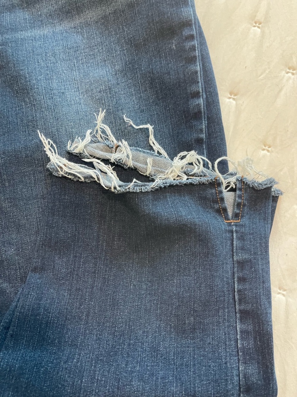 Time and Tru Dark Blue Cropped Straight Jeans - Picture 4 of 6